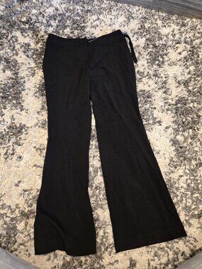 Mario Serrani Black Flare Dress Pants | Size 14 | Black